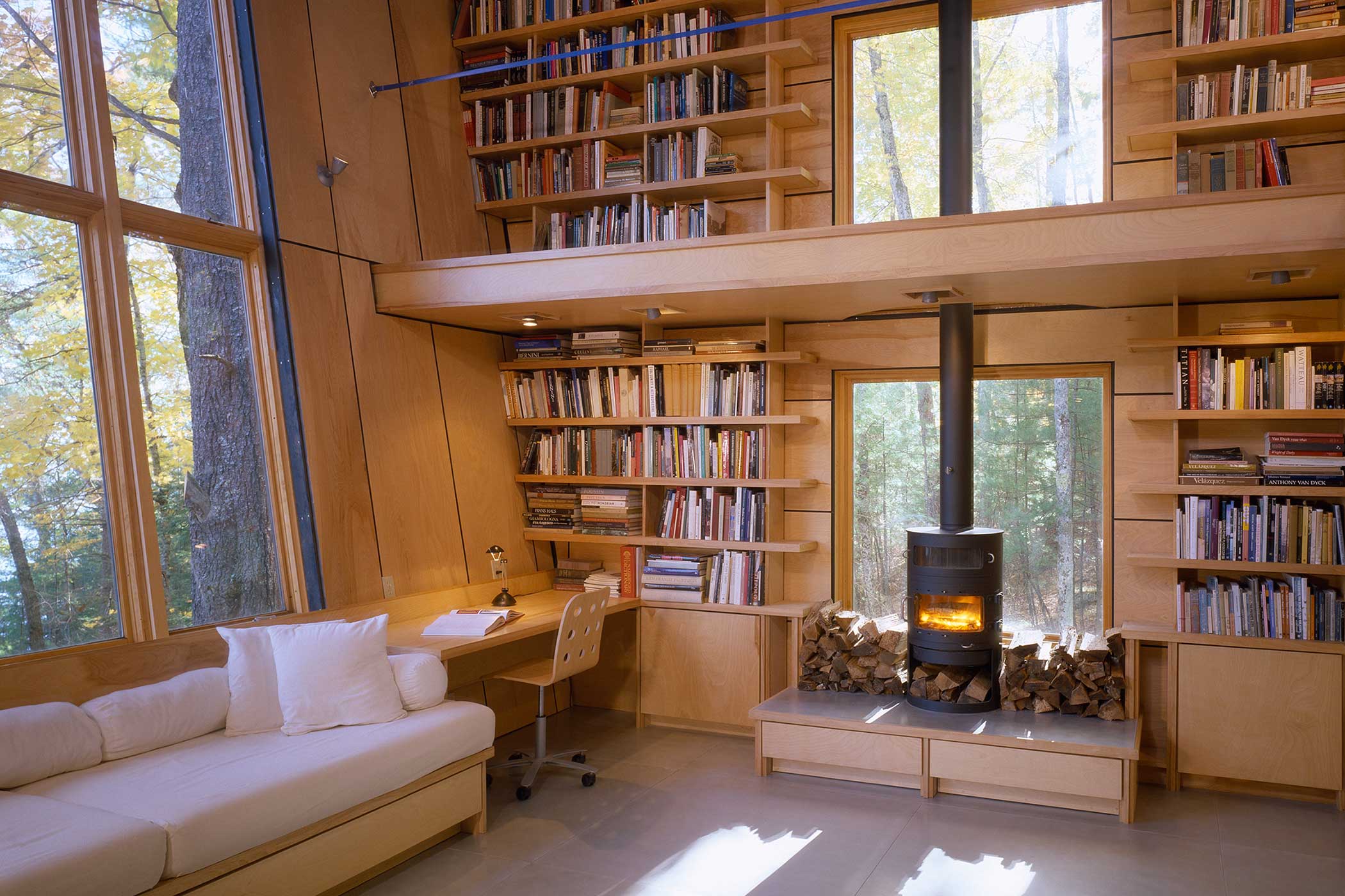'Lake House - Library' by Christopher Campbell Architecture